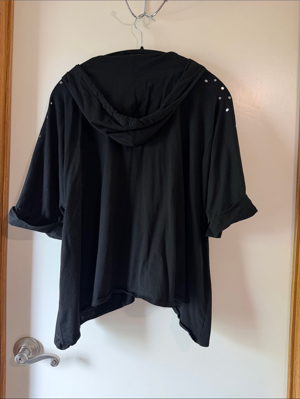 Chaus Sport Black Studded Zip-Front Bomber Hoodie - Picture 6 of 6